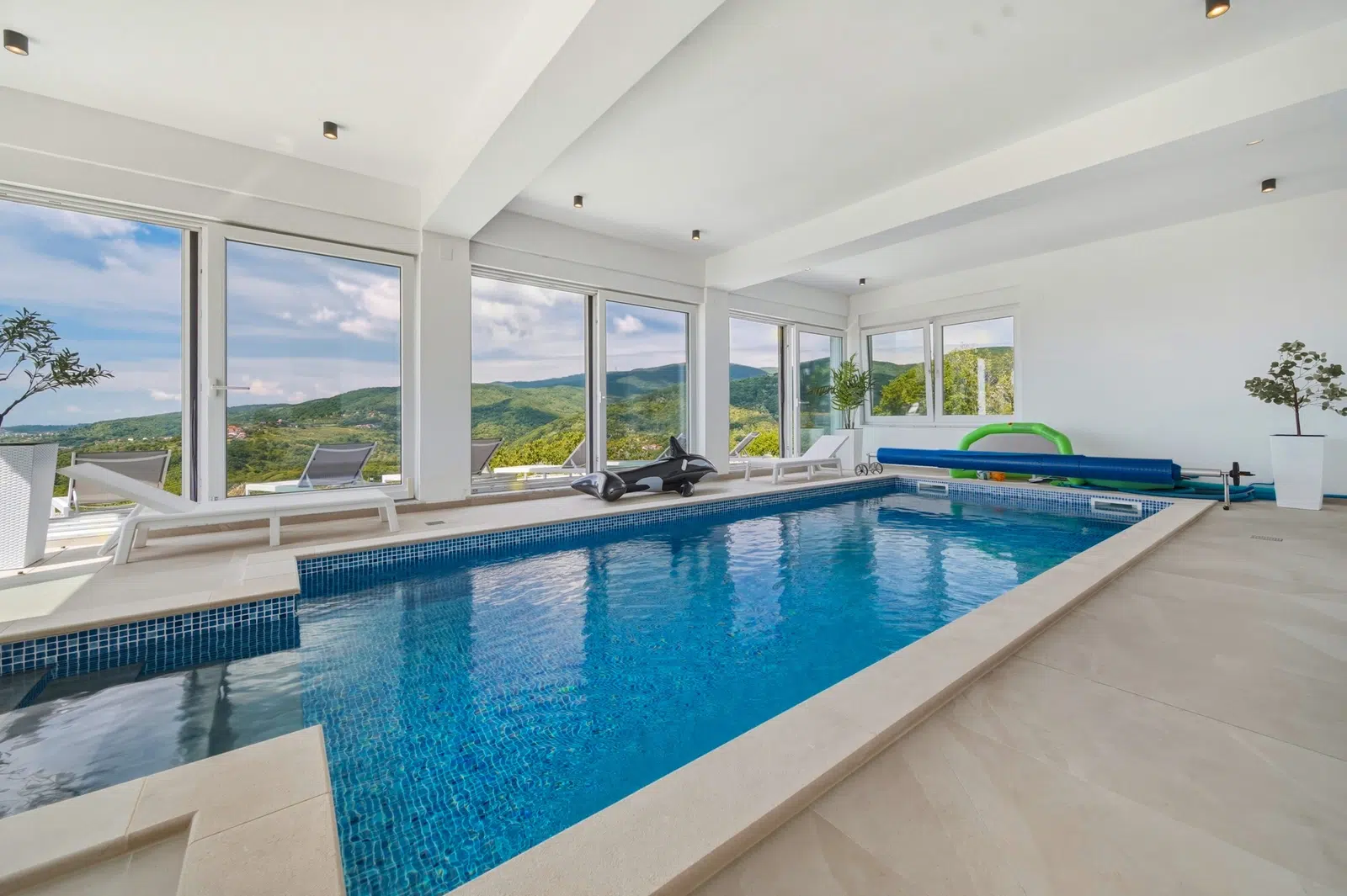 Heated indoor pool at Villa Medvednica